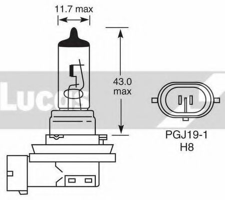 LLB708 Bec, proiector ceata LUCAS ELECTRICAL 