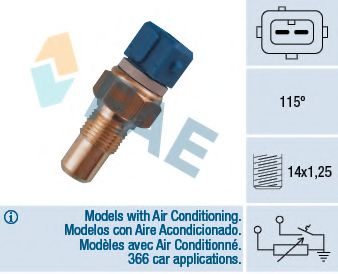 34110 senzor,temperatura lichid de racire FAE 