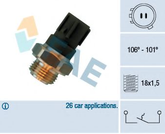 36460 Comutator temperatura, ventilator radiator FAE 
