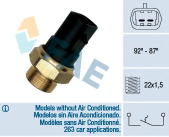 37220 Comutator temperatura, ventilator radiator FAE 