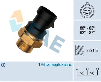37900 Comutator temperatura, ventilator radiator FAE 