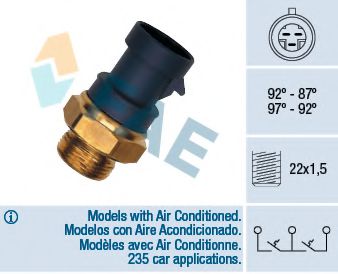 37910 Comutator temperatura, ventilator radiator FAE 
