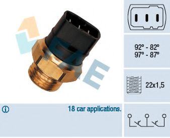 38150 Comutator temperatura, ventilator radiator FAE 