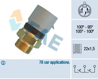 38360 Comutator temperatura, ventilator radiator FAE 