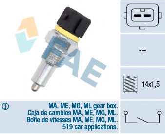 40570 Comutator, lampa marsalier FAE 
