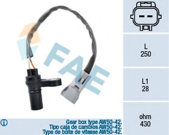 79124 Senzor impulsuri, arbore cotit FAE 