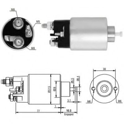 46014 Solenoid, electromotor MEAT & DORIA 