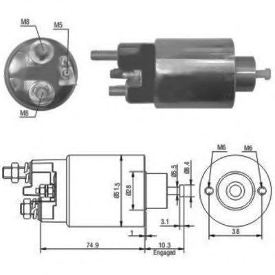 46029 Solenoid, electromotor MEAT & DORIA 