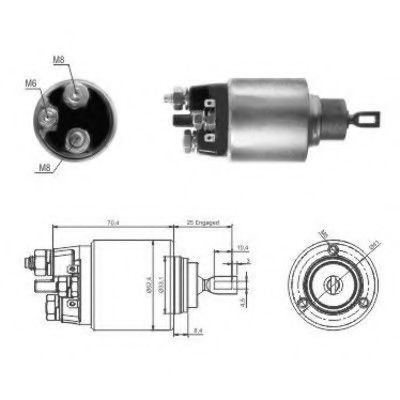 46061 Solenoid, electromotor MEAT & DORIA 