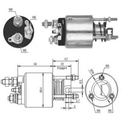 46078 Solenoid, electromotor MEAT & DORIA 