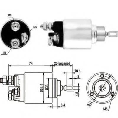 46129 Solenoid, electromotor MEAT & DORIA 