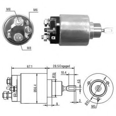 46138 Solenoid, electromotor MEAT & DORIA 