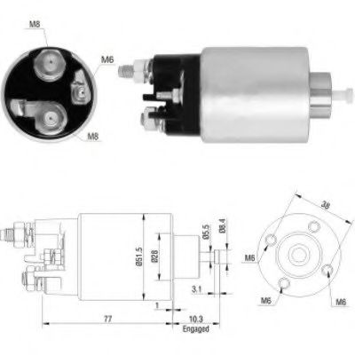 46157 Solenoid, electromotor MEAT & DORIA 