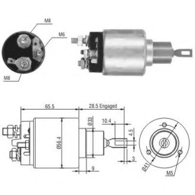 46164 Solenoid, electromotor MEAT & DORIA 