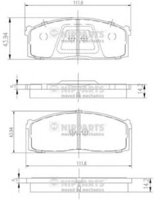 set placute frana,frana disc