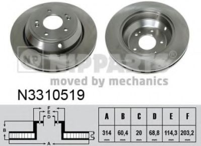 N3310519 Disc frana NIPPARTS 