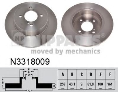 N3318009 Disc frana NIPPARTS 