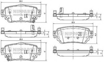 set placute frana,frana disc