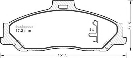 set placute frana,frana disc
