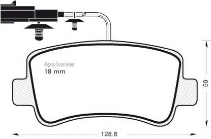 set placute frana,frana disc