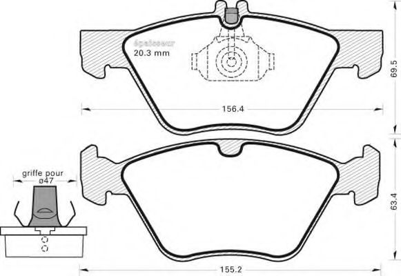 set placute frana,frana disc