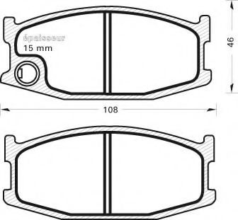 set placute frana,frana disc