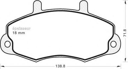 set placute frana,frana disc
