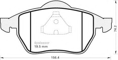 set placute frana,frana disc