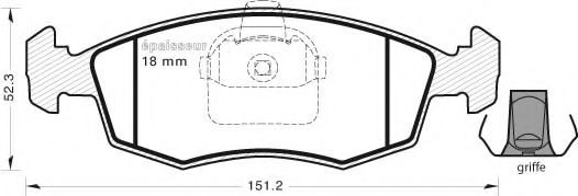set placute frana,frana disc