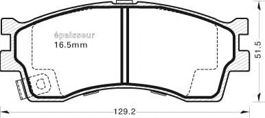 set placute frana,frana disc