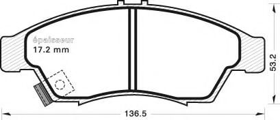 set placute frana,frana disc