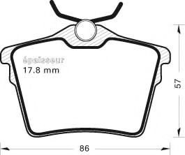 set placute frana,frana disc