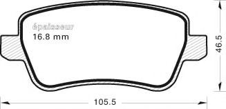 set placute frana,frana disc
