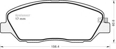 set placute frana,frana disc