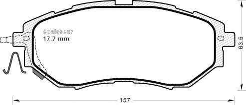 set placute frana,frana disc