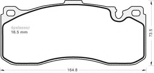 set placute frana,frana disc