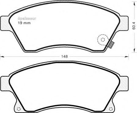set placute frana,frana disc