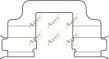 KIT1056 Set accesorii, placute de frana APEC braking 