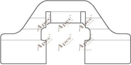 KIT1115 Set accesorii, placute de frana APEC braking 