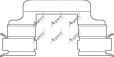 KIT593 Set accesorii, placute de frana APEC braking 