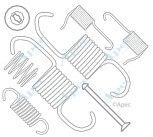 KIT988 Set accesorii, sabot de frana APEC braking 