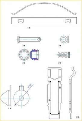 set placute frana,frana disc 2