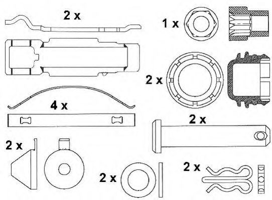 set placute frana,frana disc 2