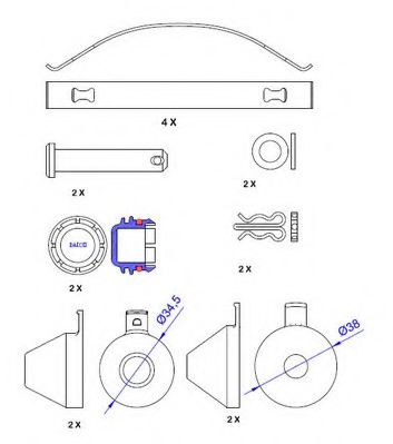 set placute frana,frana disc 2