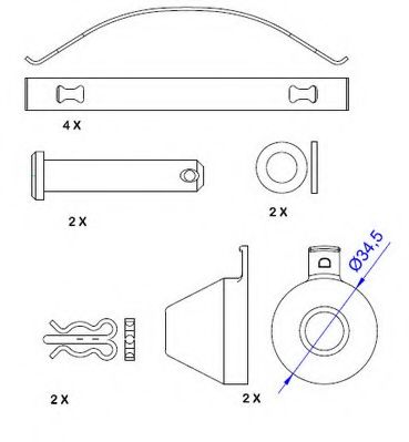 set placute frana,frana disc 2