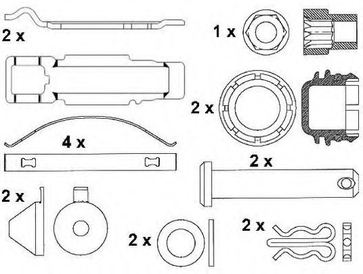 set placute frana,frana disc 2