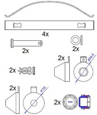 set placute frana,frana disc 2