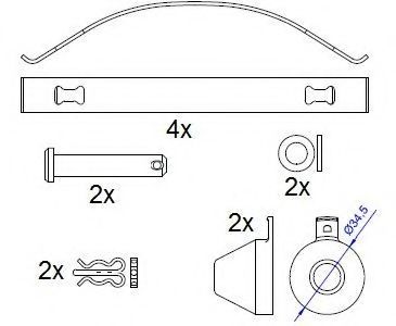 set placute frana,frana disc 2