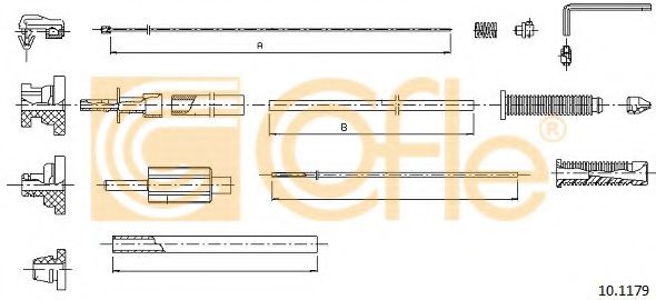10.1179 Cablu acceleratie COFLE 