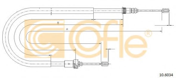 10.6034 Cablu, frana de parcare COFLE 